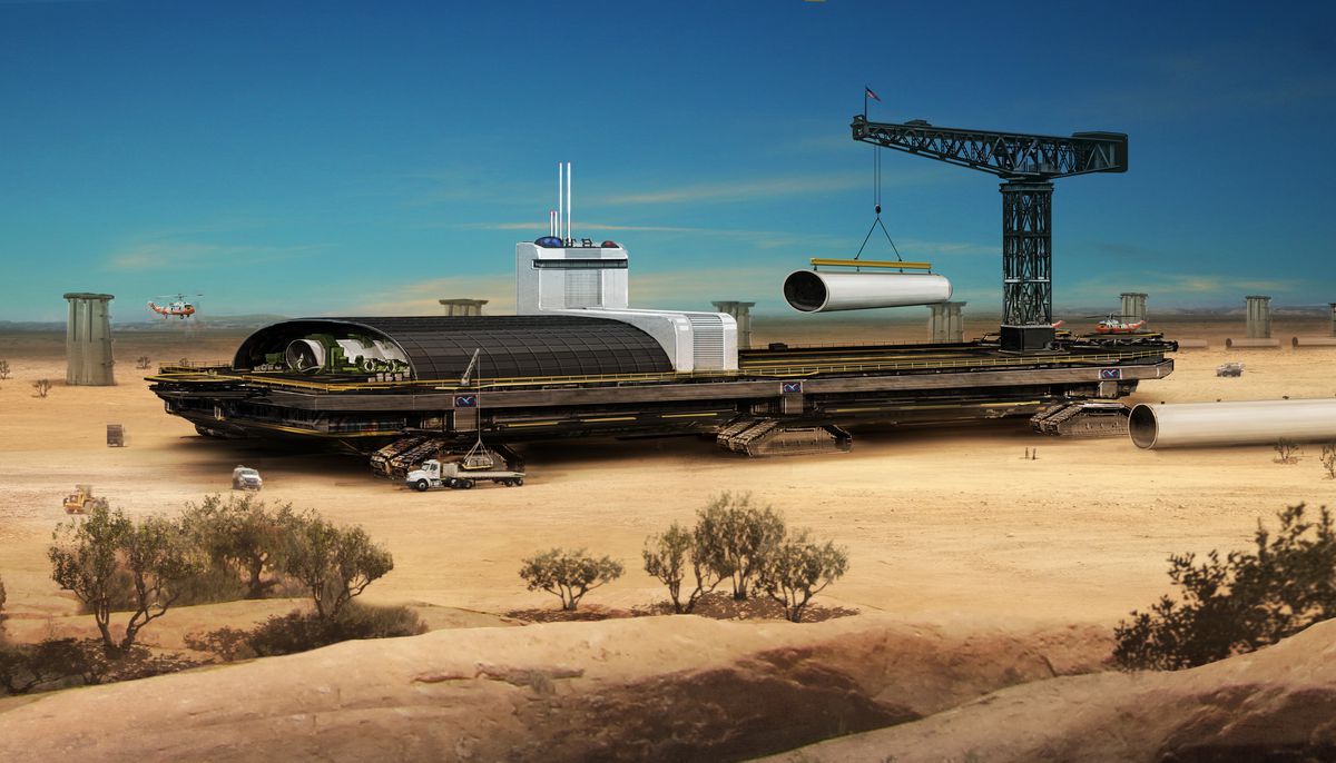  A rendering of the Hyperloop Technologies hyperloop