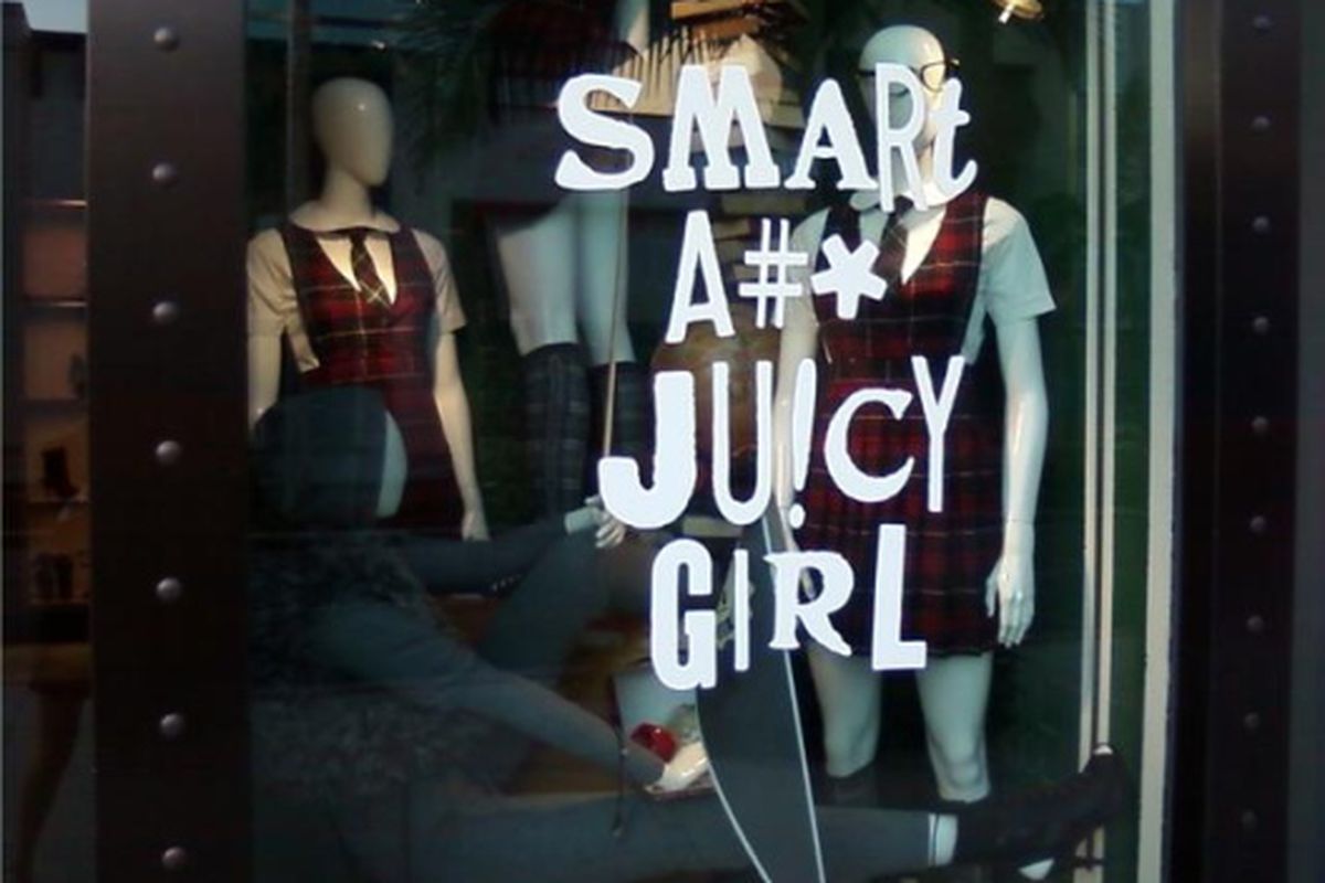 A cheeky window display at Juicy Couture, Rodeo Drive