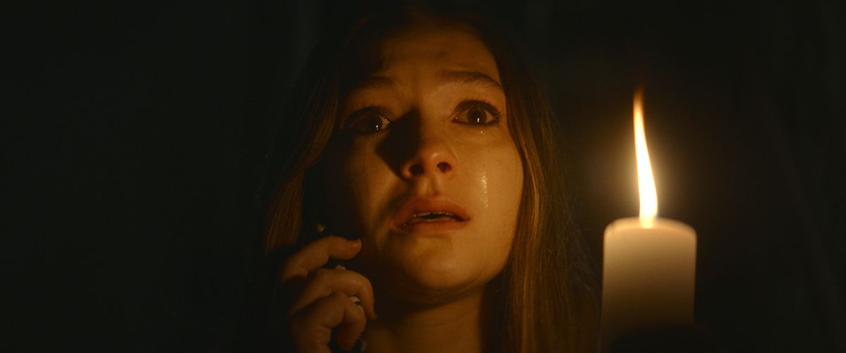 Abby Fitz as Ellie in the Shudder horror film The Cellar.