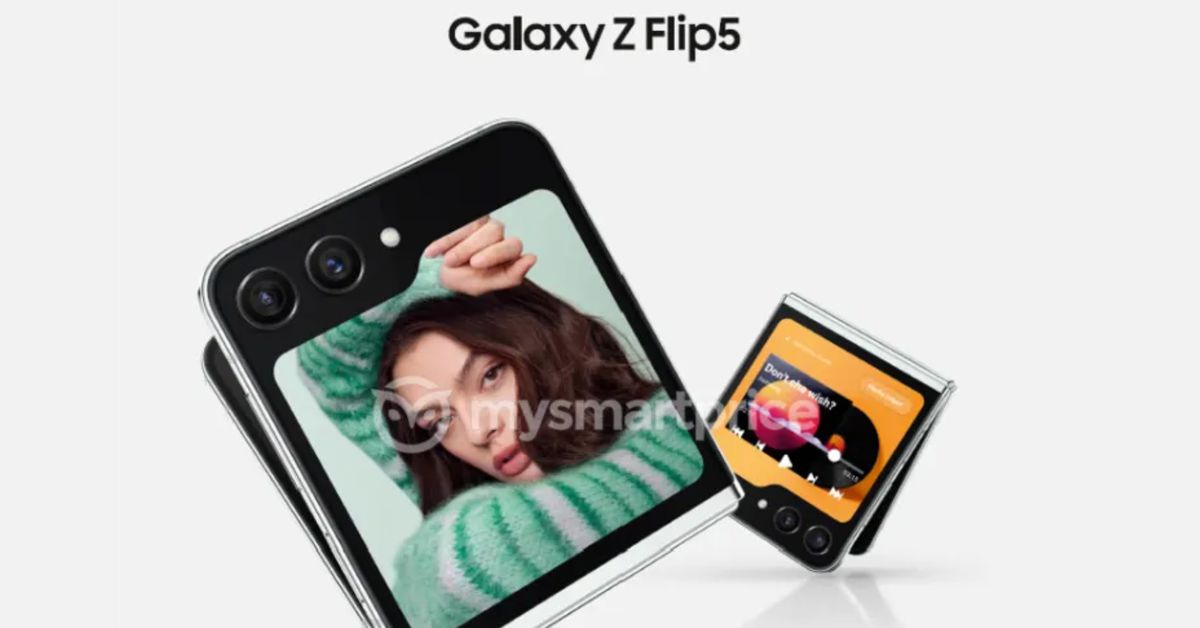 新しいSamsung Galaxy Z Flip 5のリークは、大きなカバーディスプレイを強調しています