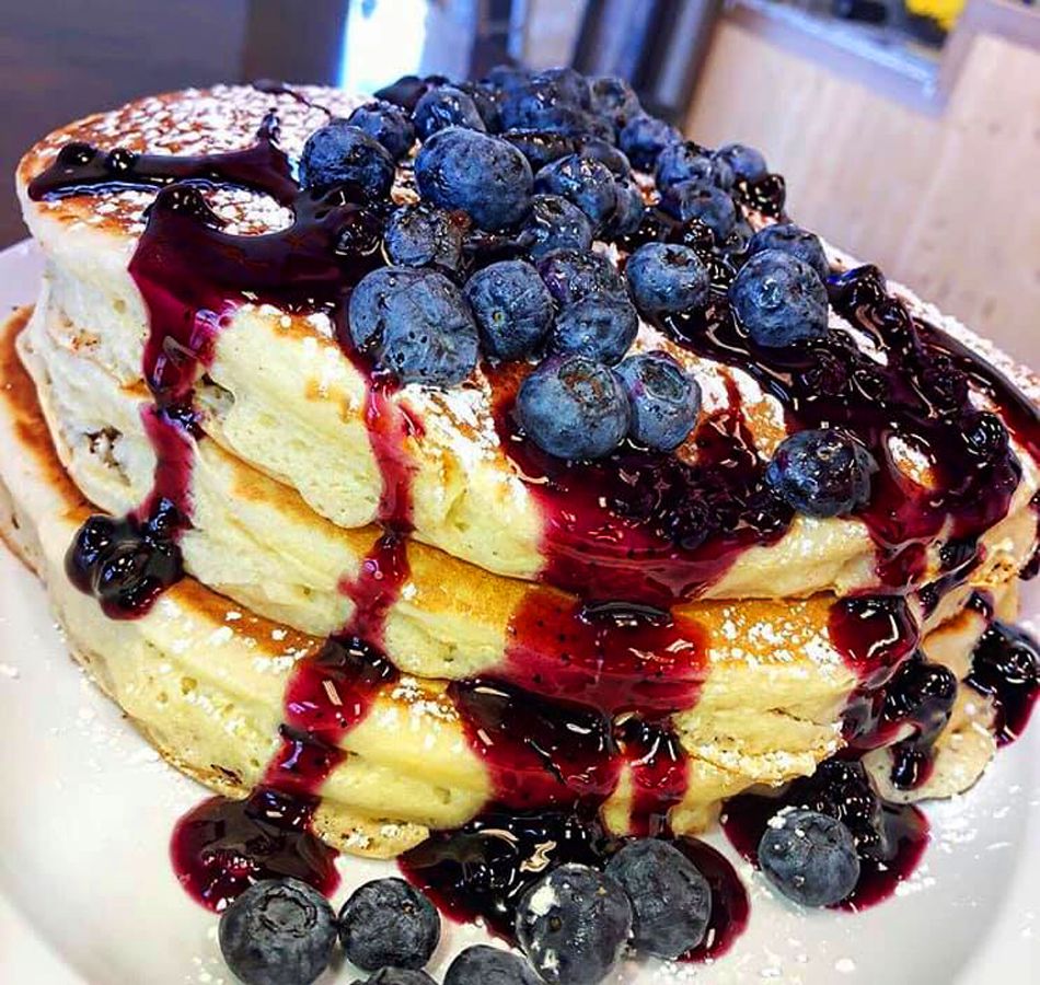 Blueberry pancakes and a whole roster of breakfast specials can still be ordered at all three Griddlecakes restaurants.