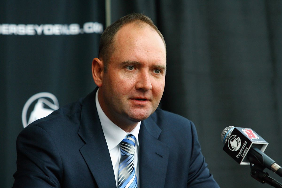 Peter DeBoer - Your 2011-12 Head Coach of the New Jersey Devils. (Photo by Andy Marlin/Getty Images)