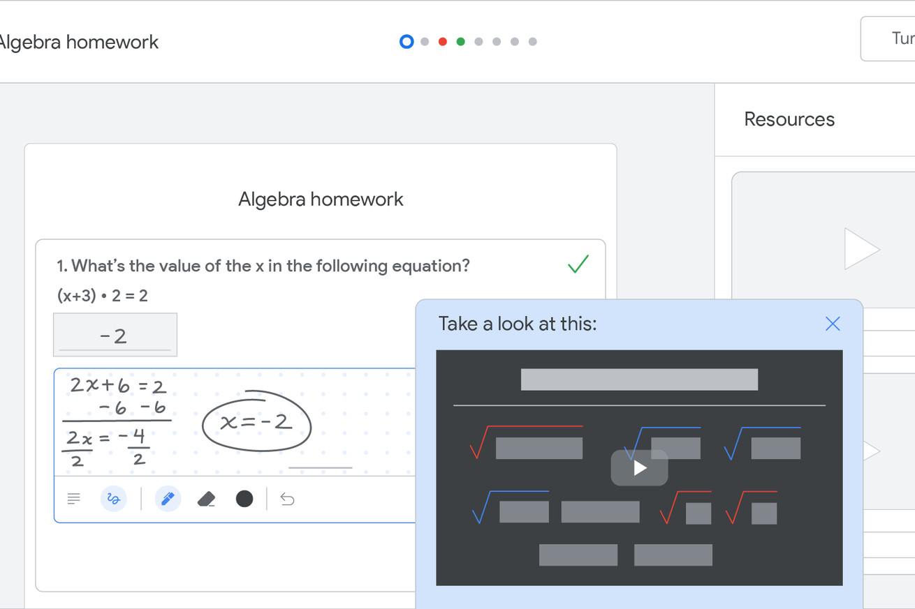New Google Classroom tool gives hints on tough homework problems