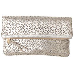 Clare Vivier foldover clutch, <a href="http://www.clarev.com/collections/clutches/products/foldover-clutch#Silver-Lasercut-FOC">$220</a>