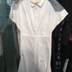 Spring/summer 2013 shirtdress with sheer detail, size 6, $120 (was $1,495)