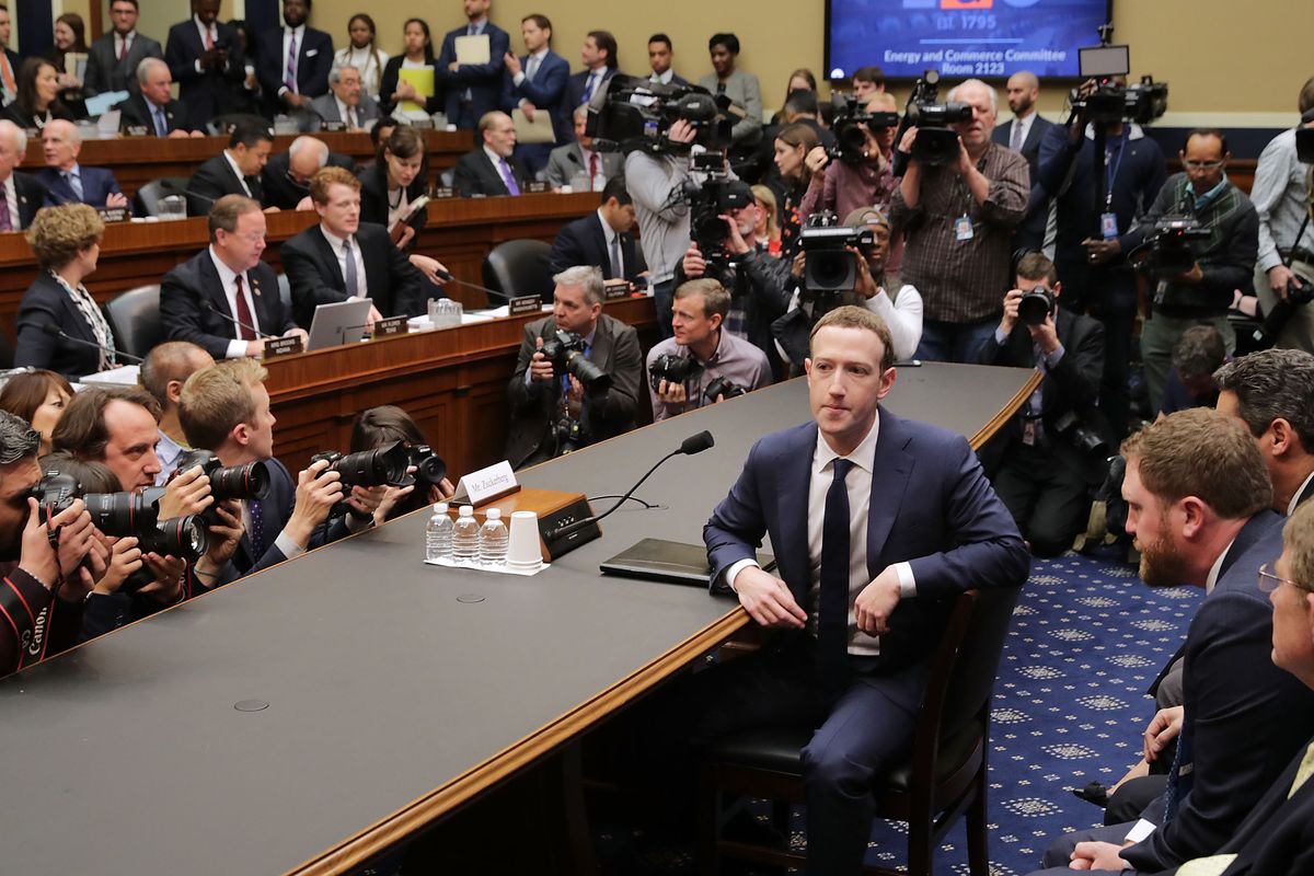 Facebook CEO Mark Zuckerberg prepares to testify before the House Energy and Commerce Committee in April 2018.