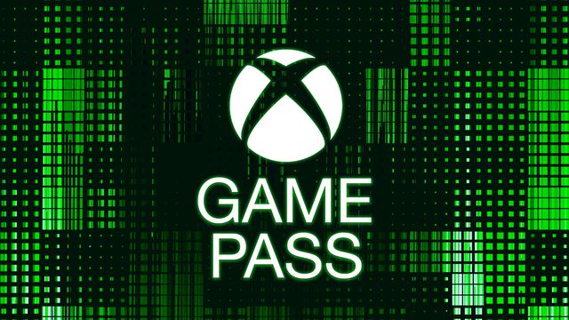 Logotipo de Microsoft Game Pass sobre fondo verde estampado