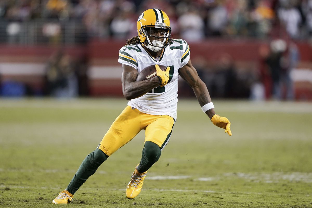 Green Bay Packers wide receiver Davante Adams runs with the football against the San Francisco 49ers during the fourth quarter at Levi’s Stadium.