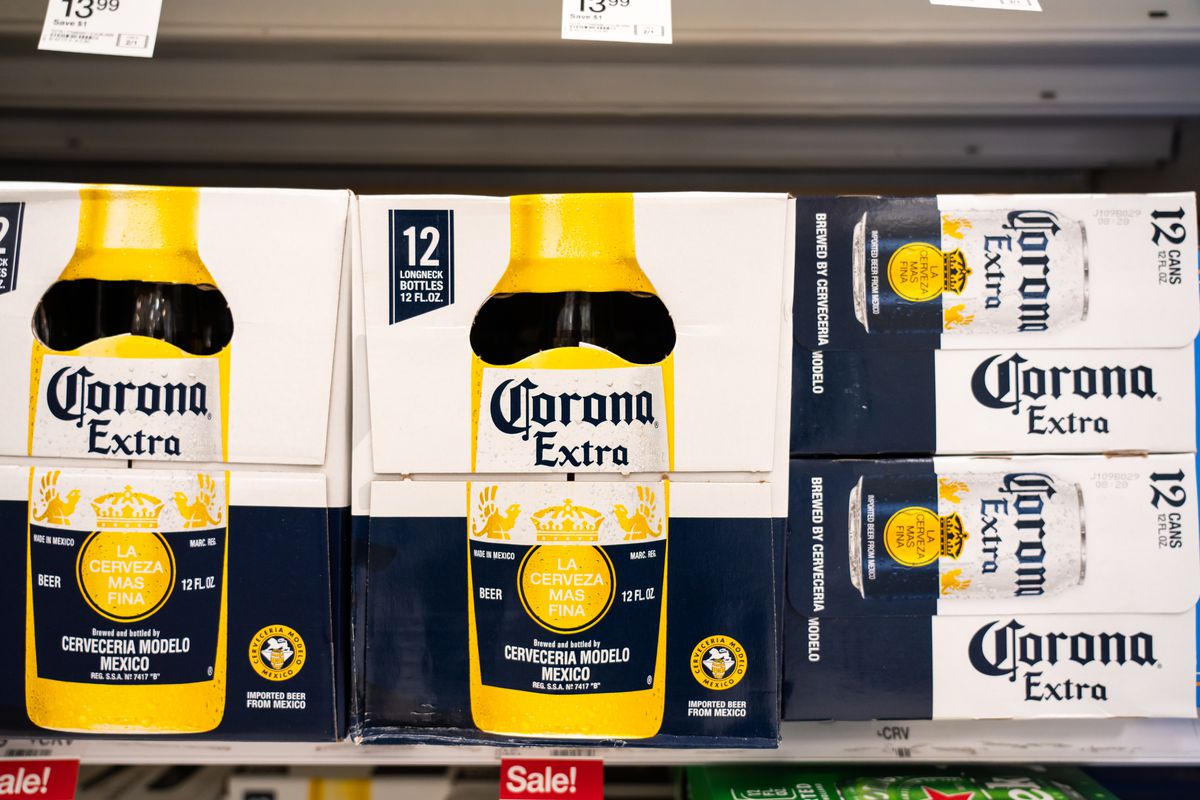 Bottles of Corona Extra seen in a Target superstore. Corona...