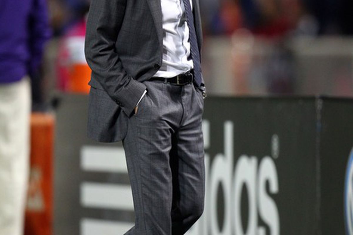 WASHINGTON, DC - OCTOBER 15: Head coach Ben Olsen of D.C. United walks off the field dejected after losing against the Chicago Fire at RFK Stadium on October 15, 2011 in Washington, DC. (Photo by Ned Dishman/Getty Images) - Remember us?