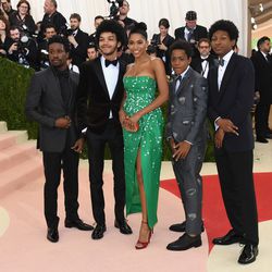 The cast of 'The Get Down': Shameik Moore, Justice Smith, Herizen F. Guardiola, Tremaine Brown Jr., and Skylan Brooks.