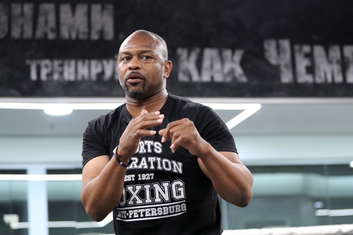 American boxer Roy Jones Jr gives master class in St Petersburg, Russia