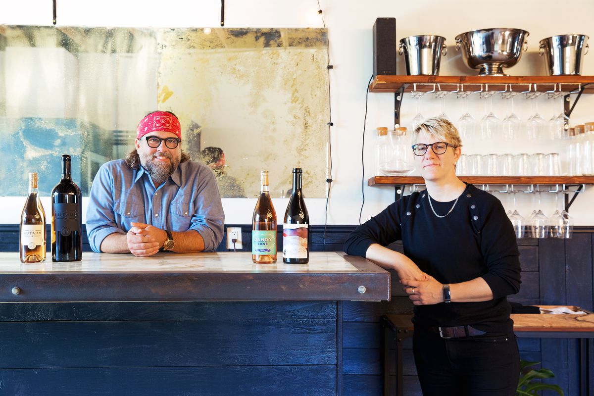 C.L. Butaud’s Randy Hester and Wine for the People’s Rae Wilson at their new tasting room