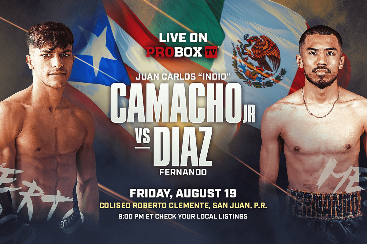 Juan Carlos Camacho Jr faces Fernando Diaz in tonight’s ProBox main event