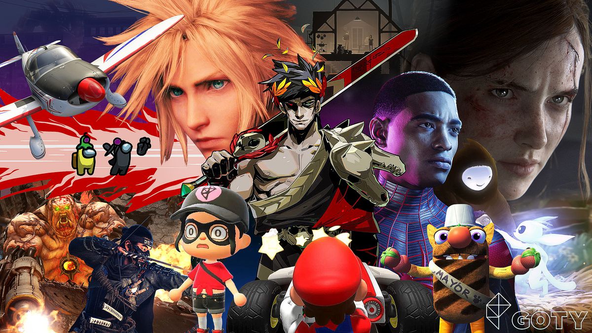 Graphic collage featuring images and characters from Polygon’s Game of the Year selects