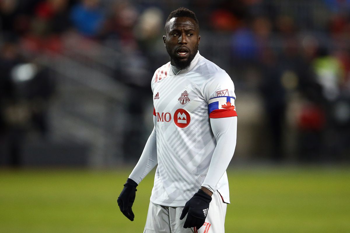 Jozy Altidore of Toronto FC looks on during the second half of an MLS game against New York City FC at BMO Field on March 07, 2020 in Toronto, Canada.  