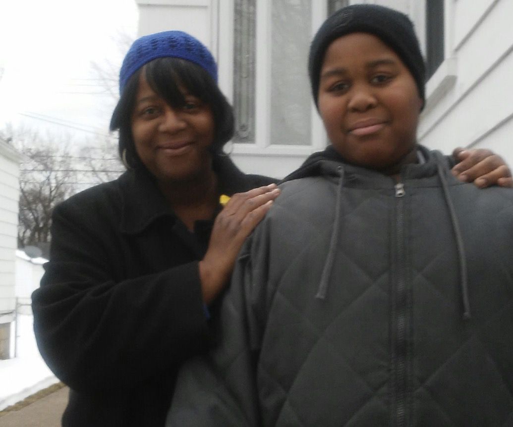 Alesia Jackson and her son, Aaron