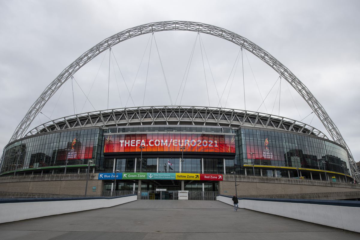 General Views of Wembley Stadium As Euro 2020 Is Postponed Until 2021
