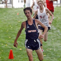 Timpview's Jonathon Nelson leads a string of runners at last month's Bulldog Invitational.