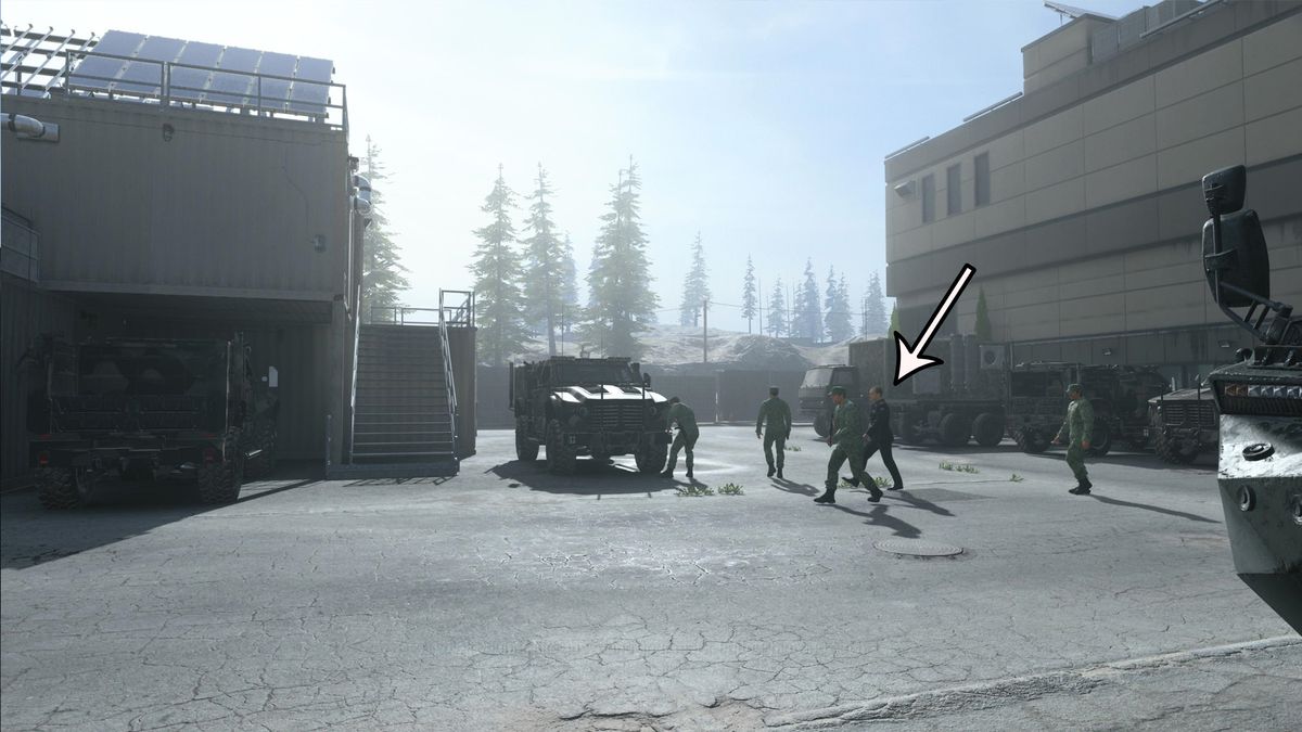 A group of solders walk toward a truck in the Deep Cover mission in MW3.