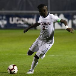 The Cincinnati Bearcats take on the UConn Huskies in a men’s college soccer game at Morrone Stadium in Storrs, CT on October 6, 2018.