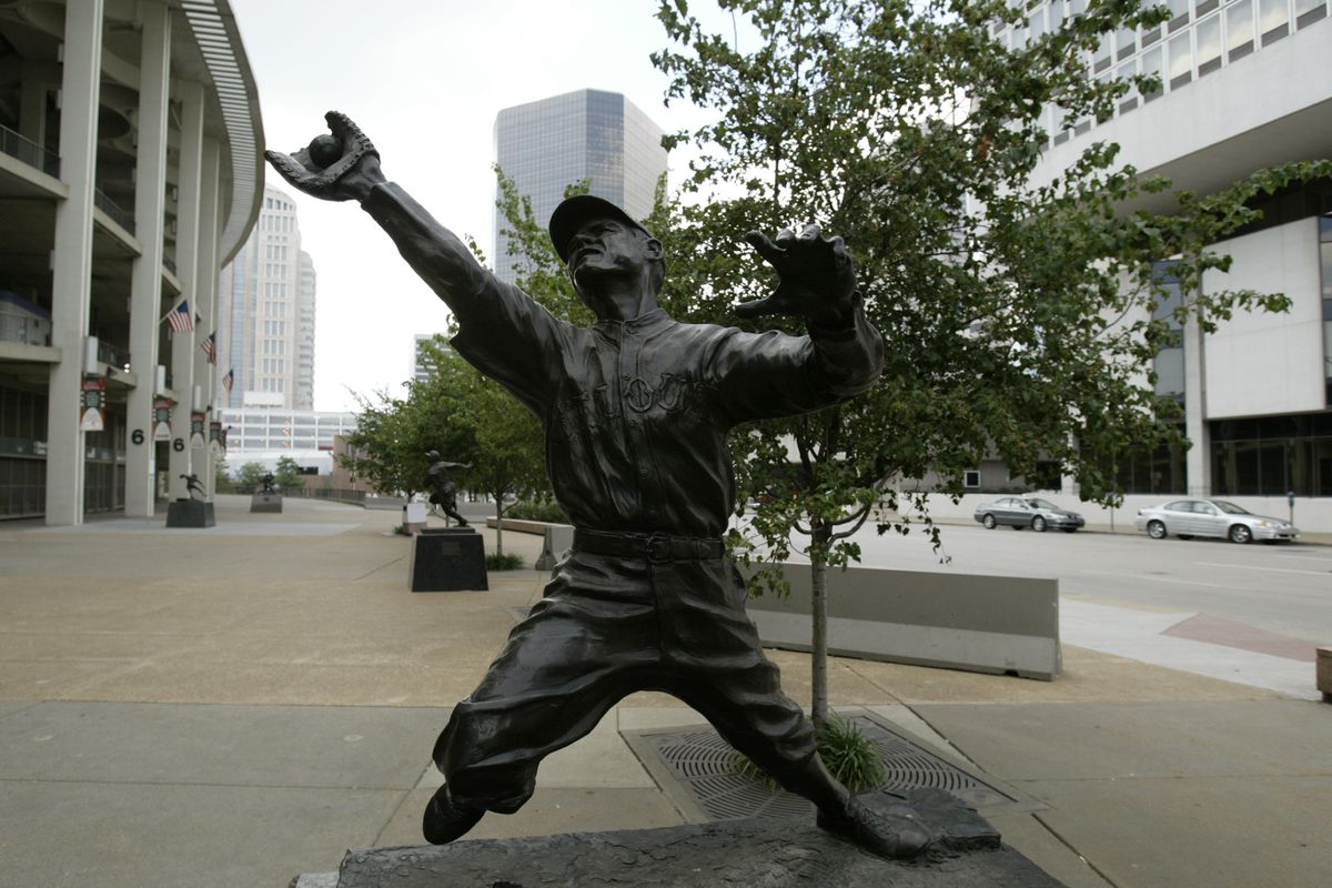 This statue of George Sisler is not outside of Camden Yards, but rather in St. Louis where the Cardinals call home.