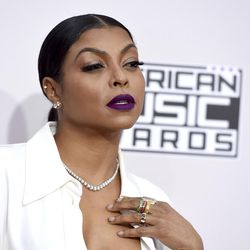 Taraji P. Henson arrives at the American Music Awards at the Microsoft Theater on Sunday, Nov. 20, 2016, in Los Angeles.