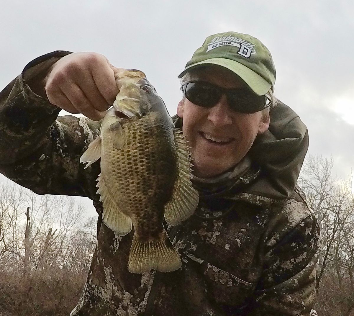 One of the many good rock bass that Bill Meyer caught last week during the warmup on the DuPage River. Provided photo
