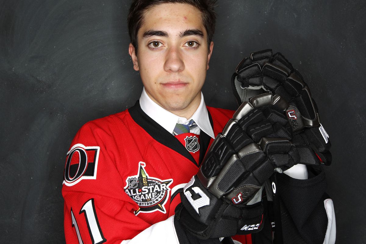 Mika Zibanejad topped the list of prospects added to Ottawa's ranks. (Photo by Nick Laham/Getty Images)