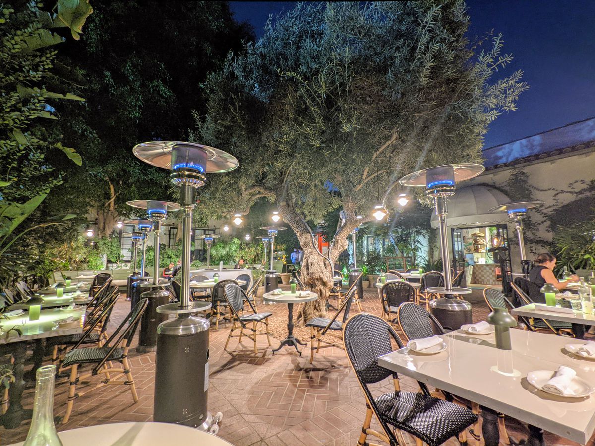 For a gorgeous heated outdoor dinner at an historic Hollywood patio: Superba Food and Bread.