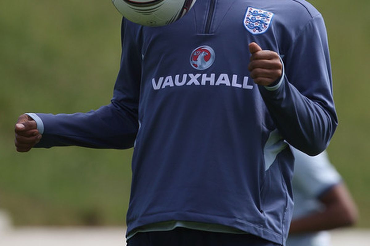 FREDERICIA, DENMARK - JUNE 09:  Nathan Delfouneso during the England U21's training session at Montjasa Park Stadium on June 9, 2011 in Fredericia, Denmark.  (Photo by Michael Steele/Getty Images)