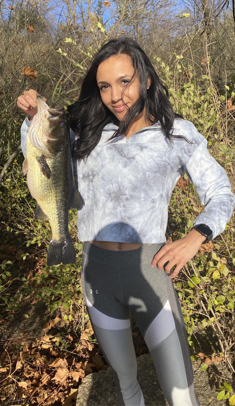 Erin West caught one of the good largemouth bass from Jericho Lake. Provided photo