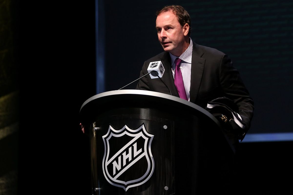 Former Dallas Stars GM, Joe Nieuwendyk, at the 2012 NHL Draft