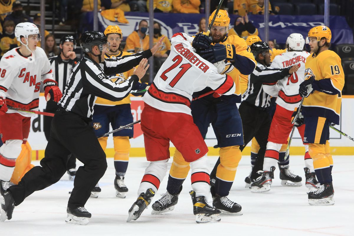 NHL: MAY 23 Stanley Cup Playoffs First Round - Hurricanes at Predators