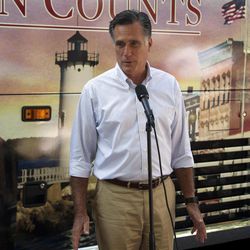 Republican presidential candidate, former Massachusetts Gov. Mitt Romney makes a statement on vice presidential vetting Tuesday, June 19, 2012 in Holland, Mich.  