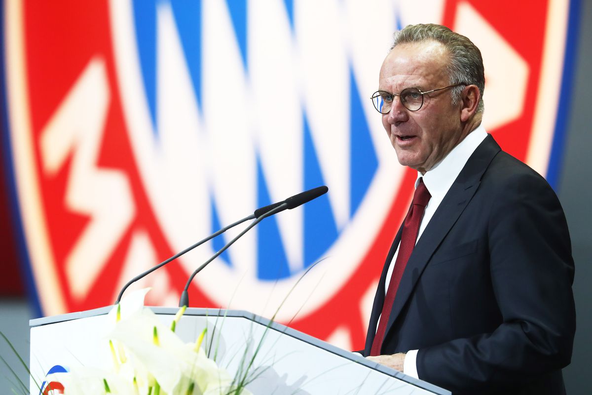 MUNICH, GERMANY - NOVEMBER 24:  Karl-Heinz Rummenigge, CEO of FC Bayern Munich during the FC Bayern Muenchen Annual General Assembly at Audi-Dome on November 24, 2017 in Munich, Germany.  (Photo by Alexander Hassenstein/Bongarts/Getty Images)