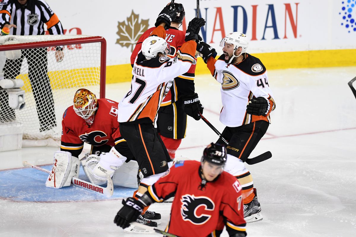 NHL: Stanley Cup Playoffs-Anaheim Ducks at Calgary Flames