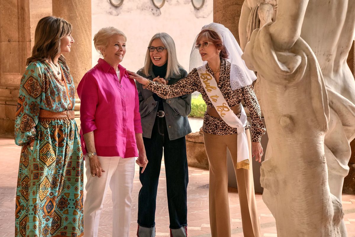 (L-R) Mary Steenburgen, Candice Bergen, Diane Keaton, and Jane Fonda in Book Club: The Next Chapter.