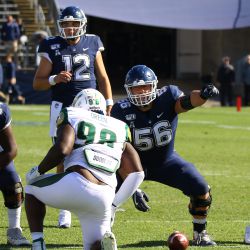 The USF Bulls take on the UConn Huskies in a college football game at Pratt and Whitney Stadium at Rentschler Field in East Hartford, CT on October 5, 2019.