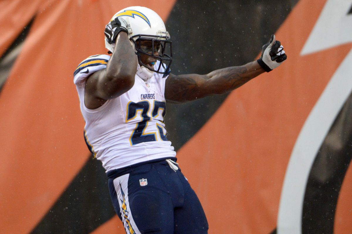 Ronnie Brown celebrates a TD.  In 2014, even.
