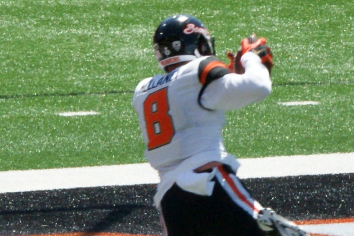 Richard Mullaney's touchdown catch in this year's spring game will be the last image of him as a Beaver for most Oregon St. fans.