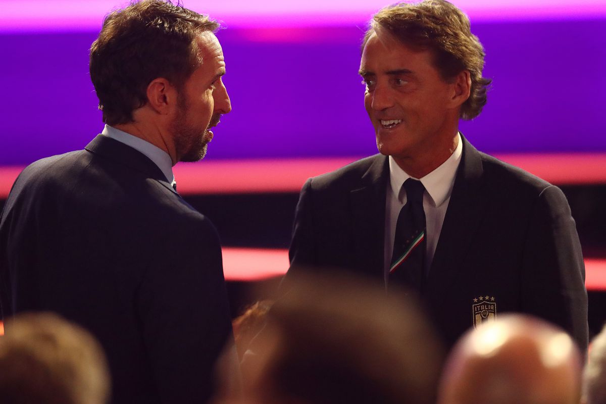 Gareth Southgate and Roberto Mancini - UEFA Euro 2020 Final Draw Ceremony