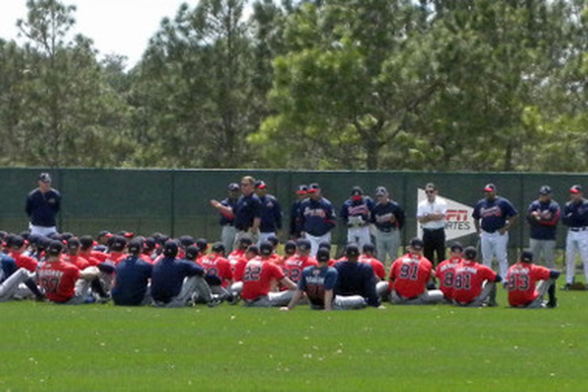 Today was the first full squad workout for the Braves' Minor Leaguers.