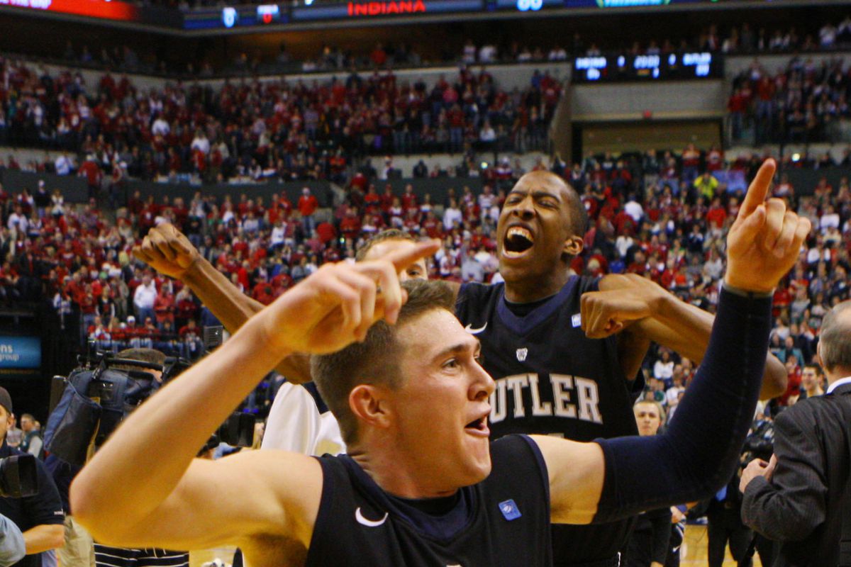 See Rotnei Clarke celebrate.  See the Butler fans staying put.  Will Hoosier fans notice?