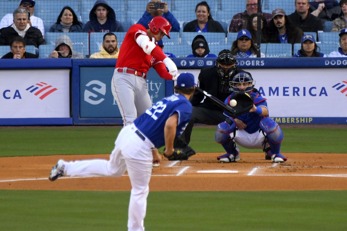 Los Angeles Dodgers defeated the Los Angeles Angels 3-0 during a exhibition baseball game at Dodger Stadium in Los Angeles.
