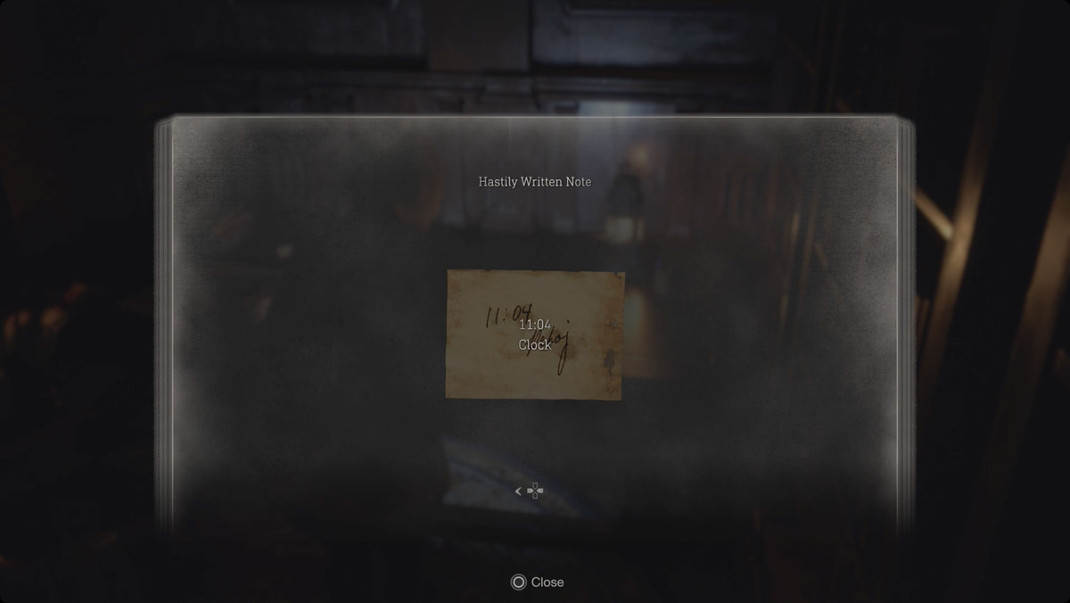 Resident Evil 4 remake Hastily Scribbled Note with clock puzzle solution