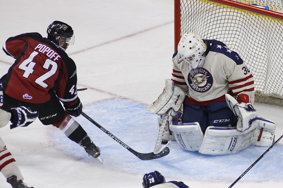 Goaltender Nick Sanders picked up his second win of the season Friday against Seattle. It was Sanders' first start in goal since November 1st.