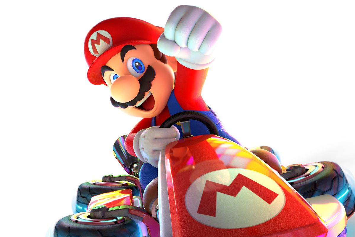 Artwork of Mario from Mario Kart 8 Deluxe