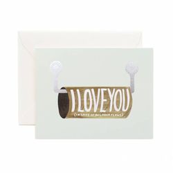 "In Spite of Your Flaws" greeting card, <a href="https://riflepaperco.com/holiday-collection/valentines-day/in-spite-of-your-flaws-greeting-card/">Rifle Paper Co.</a>, $4.50.