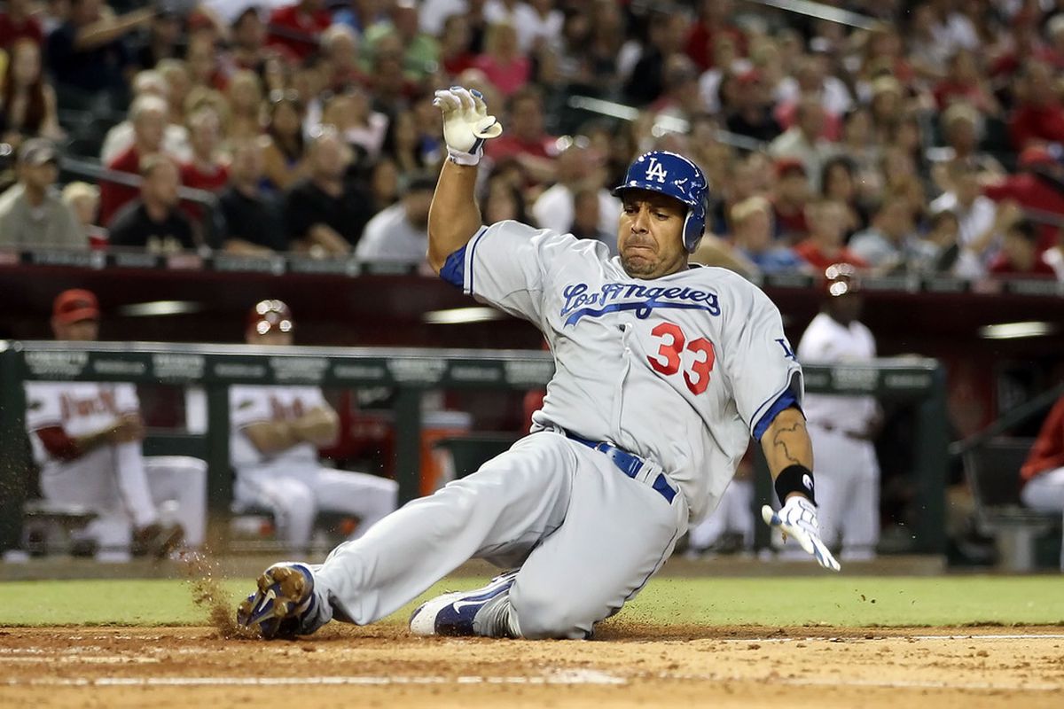 So far the Dodgers are undefeated with Juan Rivera as the game thread picture.